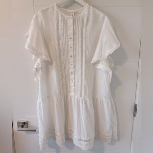 H&M Cream Lace-Trimmed dress